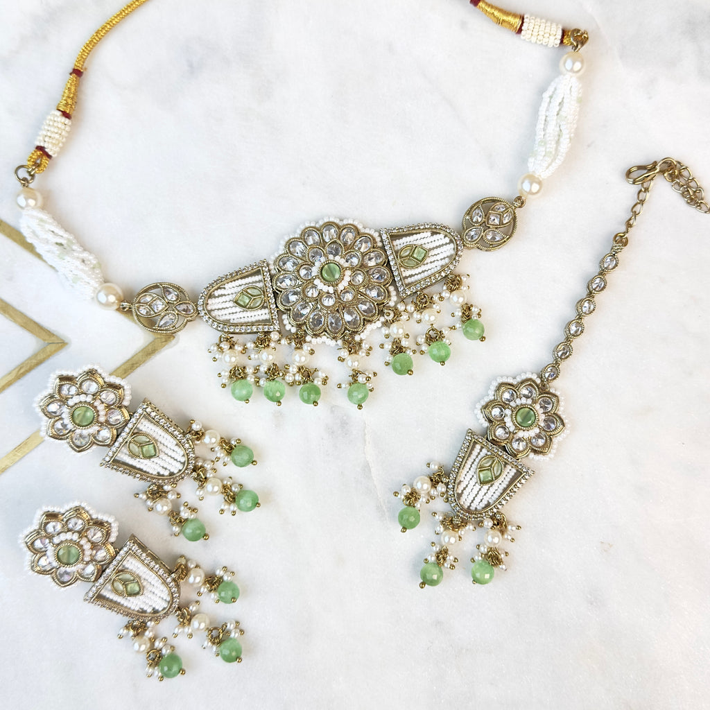 Madhu Beaded Chocker Necklace set
