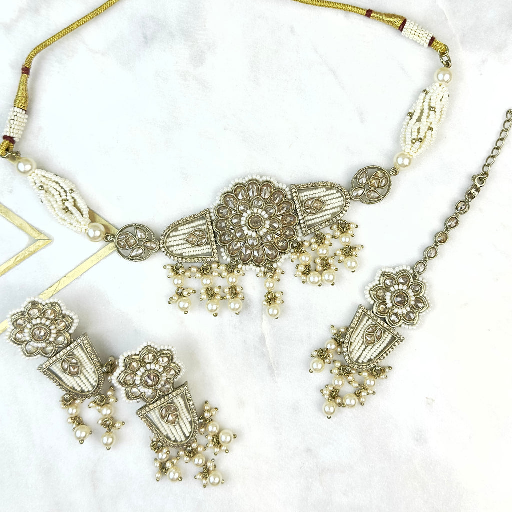 Madhu Beaded Chocker Necklace set
