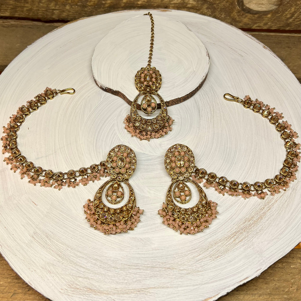 Nidhi Sahara Earring and Tikka Set - Emporia Accessories